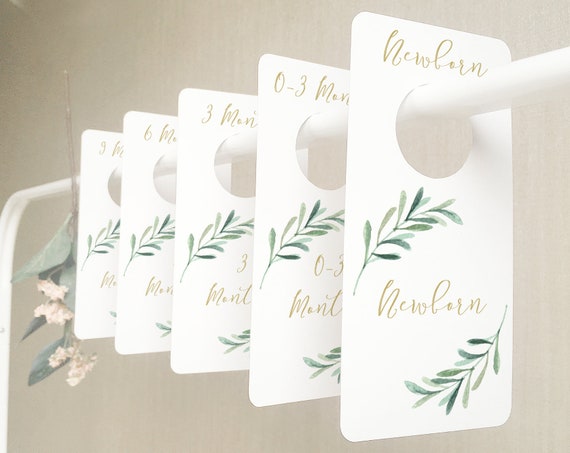 Green Leaf Nursery Closet Dividers Baby Closet Dividers Etsy