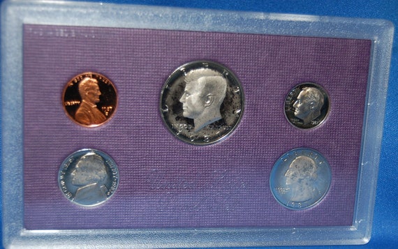 1988 S United States Proof Coin Set in US Mint Packaging with Spec Card 5 coins