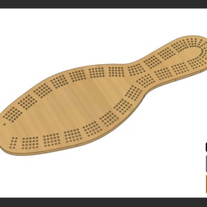 Bowling Pin Kegler Cribbage Template - (Laser Ready Digital Download - SVG, AI, PDF)
