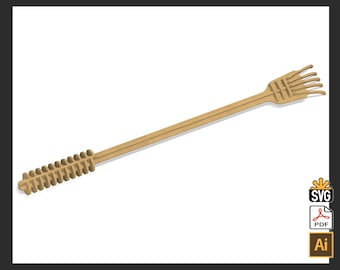 Rückenkratzer für Laserschneider - (Laser bereit Digitaler Download - SVG, AI, PDF - .125 "Material)