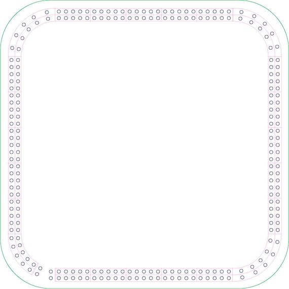 Square Cribbage Board Template Digital Download Etsy Canada