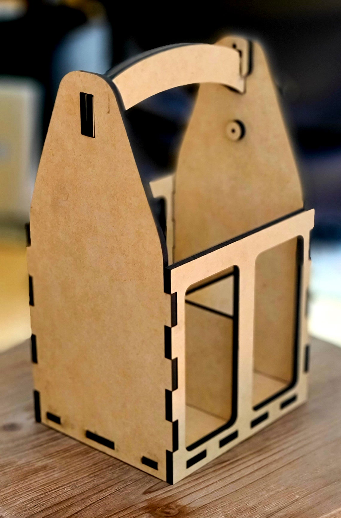 4 Bottle Beverage Caddy Template digital Download Etsy