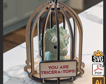Hero Stand Cage for Laser Cutters  - (Laser Ready Digital Download - SVG, AI, PDF) - 3 sizes