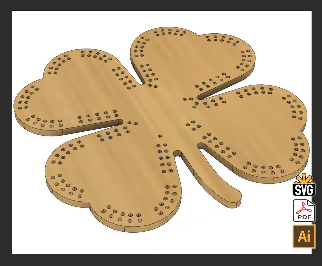 Clover Shaped Cribbage Template - (laser Ready Digital Download