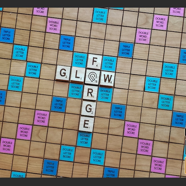 Lasercut Scrabble Board Template - (Laser Ready Digital Download - AI, SVG, PDF)