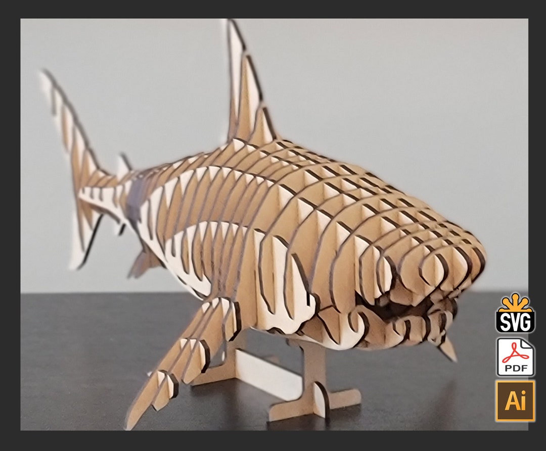 Shark 3D Interlocking Puzzle 1/8