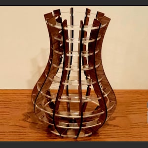 Flat Pack Radial Vase (Laser Ready Digital Download - AI, SVG, PDF)