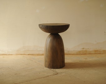 Black Massive Oak side table