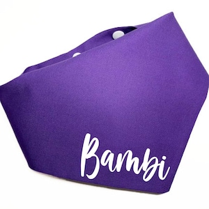 Purple Dog Bandana - Custom Name Dog Bandana - Personalized Dog Bandana - Girl Dog Bandana - Puppy Gift
