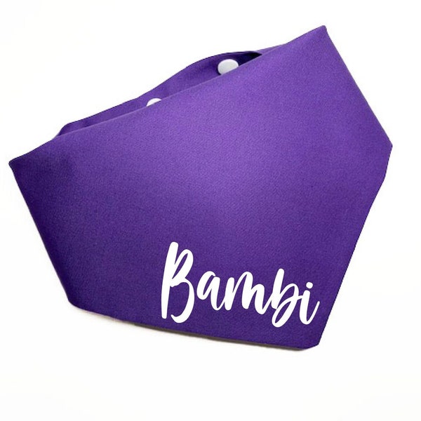 Purple Dog Bandana - Custom Name Dog Bandana - Personalized Dog Bandana - Girl Dog Bandana - Puppy Gift