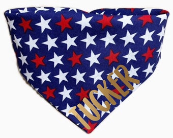 4th of July Dog Scarf - Fourth of July dog Scarf - Red White Blue Dog Scarf - USA Dog Bandana - USA Dog scarf - Custom Dog Bandana