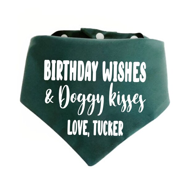 Birthday Dog Bandana Etsy