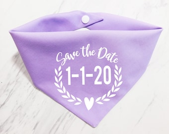 Cute Save the Date - Dog Bandana - Wedding Date Announcement Dog Bandana - Whoa Dog E