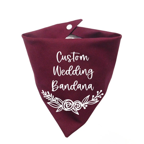 Wedding Dog Bandana - Custom Wedding Bandana - Wedding Dog Gift - Personalized Engagement Gift - Wedding Cat Bandana - Whoa Dog E