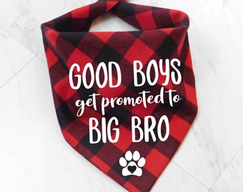 Big Bro Dog Bandana - Big Brother Dog Bandana - Pregnancy Announcement Dog Bandana
