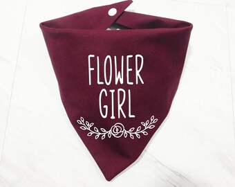 Wedding Dog Bandana - Flower Girl Dog Bandana  - Engagement Dog Gift - Engagement Announcement - Whoa Dog E