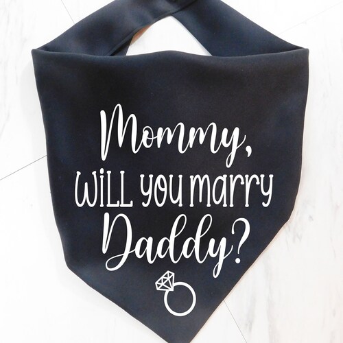 Dog Bandana WILL You MARRY ME Proposal Engagement Pet Wedding Etsy