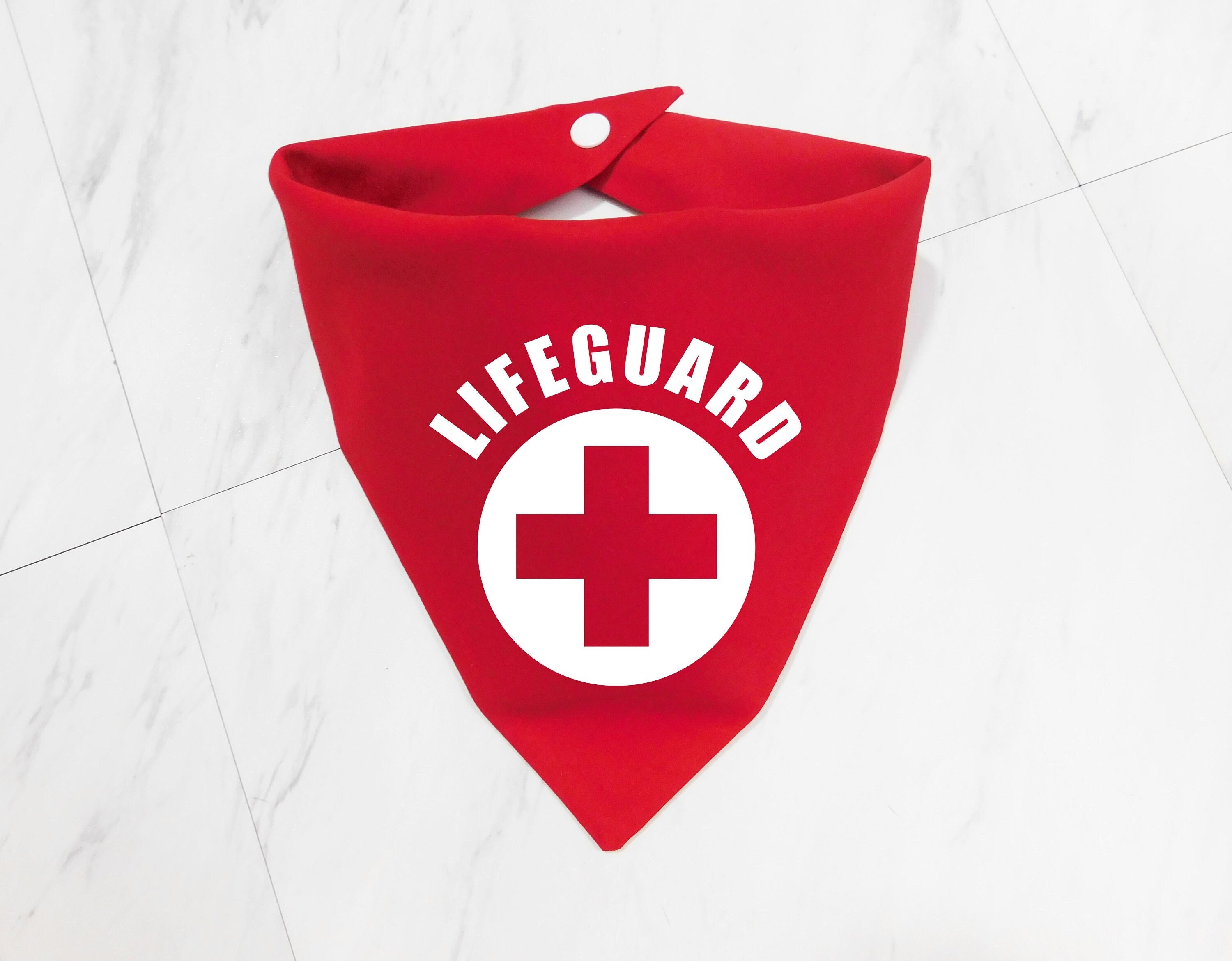 Lifeguard Dog Bandana Halloween Dog Costume Halloween Dog Etsy