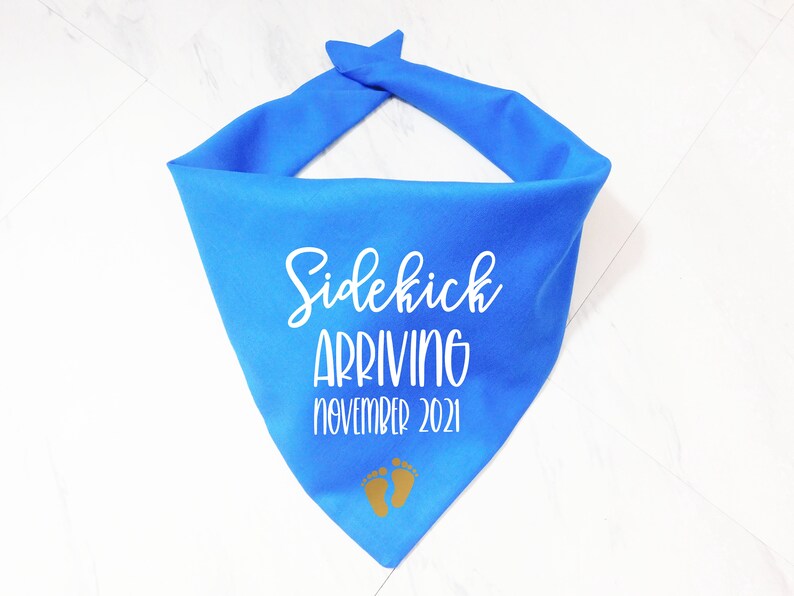 Pregnancy Announcement Dog Bandana Baby Shower Dog Bandana Pregnancy Announcement Dog Scarf Whoa Dog E Sidekick Arriving Dog Bandana
