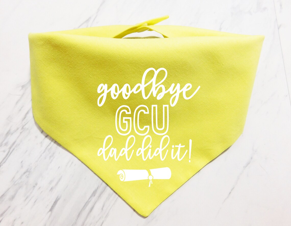 Dad Graduated Dog Bandana Custom Graduation Dog Bandana Etsy