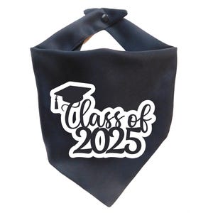 May include: Black bandana with a white graphic that says "Class of 2025" with a graduation cap above the text.
