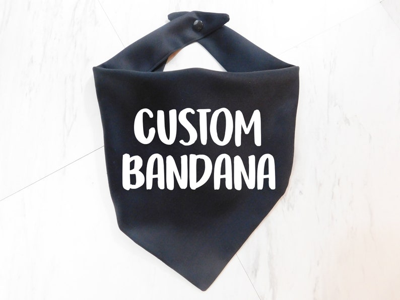 Custom Dog Bandana Personalized Dog Scarf Whoa Dog E Black