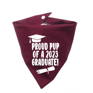 Proud Pup Of The Graduate Graduation Class Of 2024 Dog Bandana (737 Lime, One Size