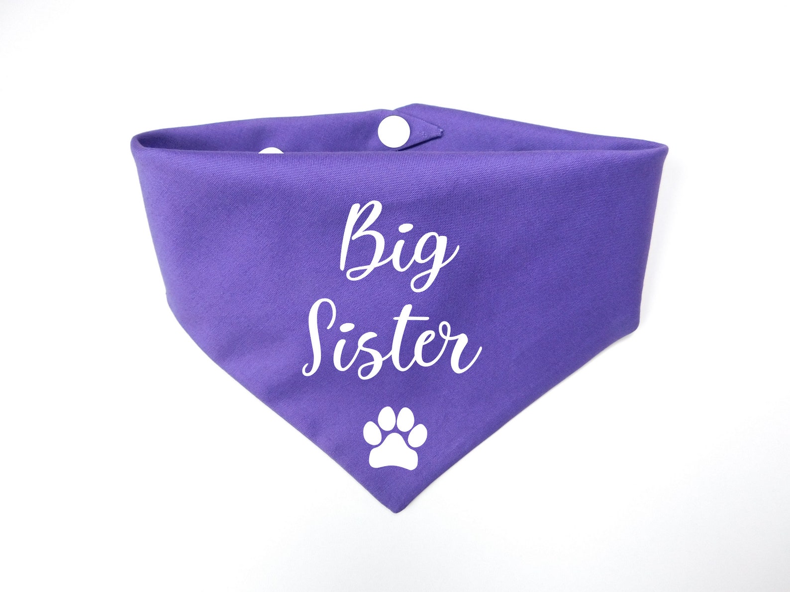 Red Plaid Big Sister Dog Bandana Whoa Dog E Etsy