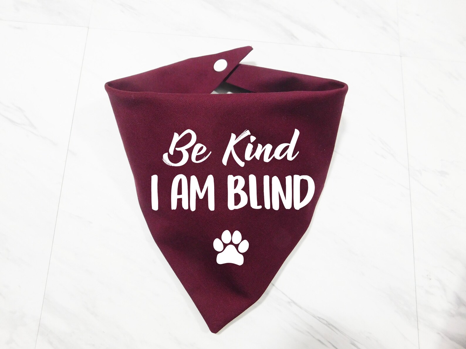 I Am Blind Dog Bandana Blind Awareness Dog Scarf Whoa Dog Etsy