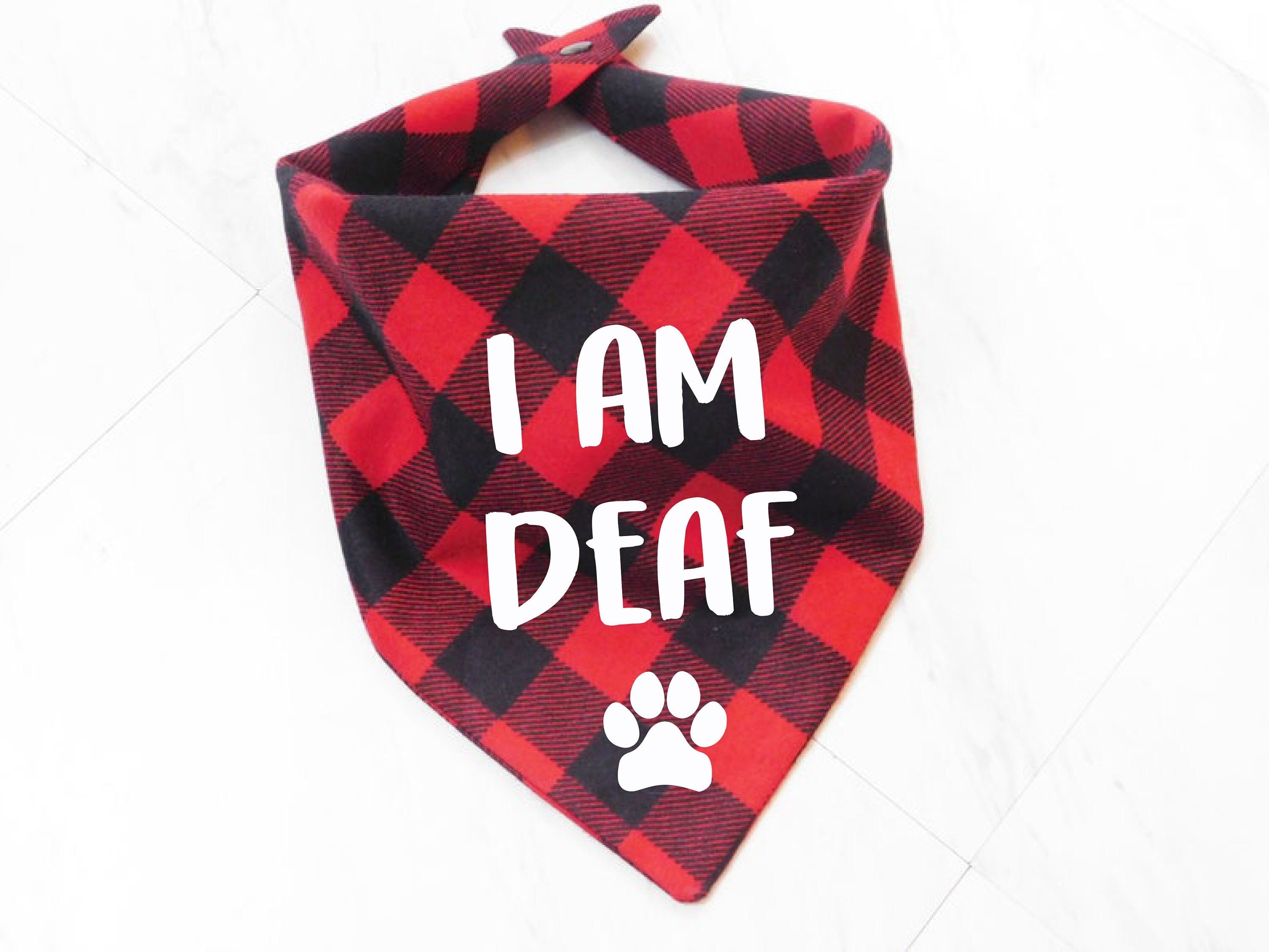 I am deaf dog bandana hotsell