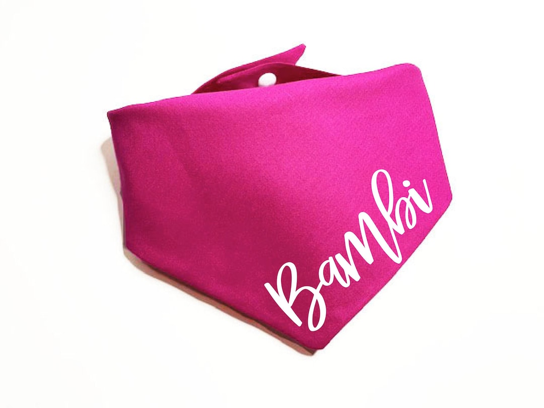 Pink Dog Bandana Custom Name Dog Bandana Personalized Girl Dog Bandana