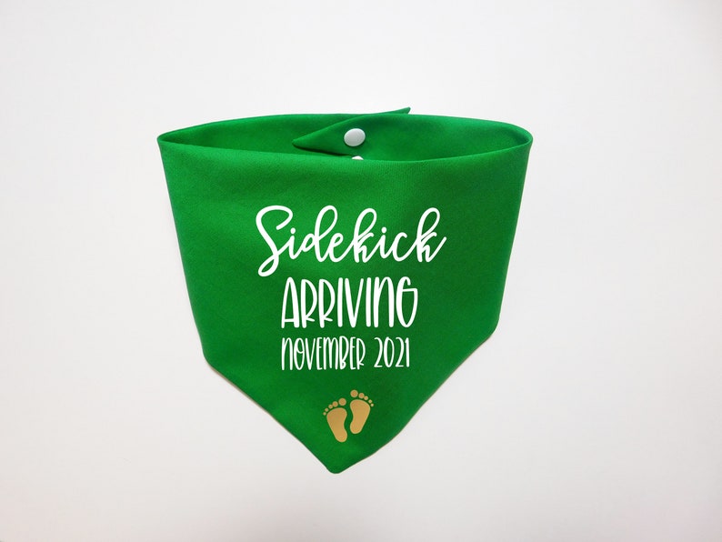 Pregnancy Announcement Dog Bandana Baby Shower Dog Bandana Pregnancy Announcement Dog Scarf Whoa Dog E Sidekick Arriving Dog Bandana
