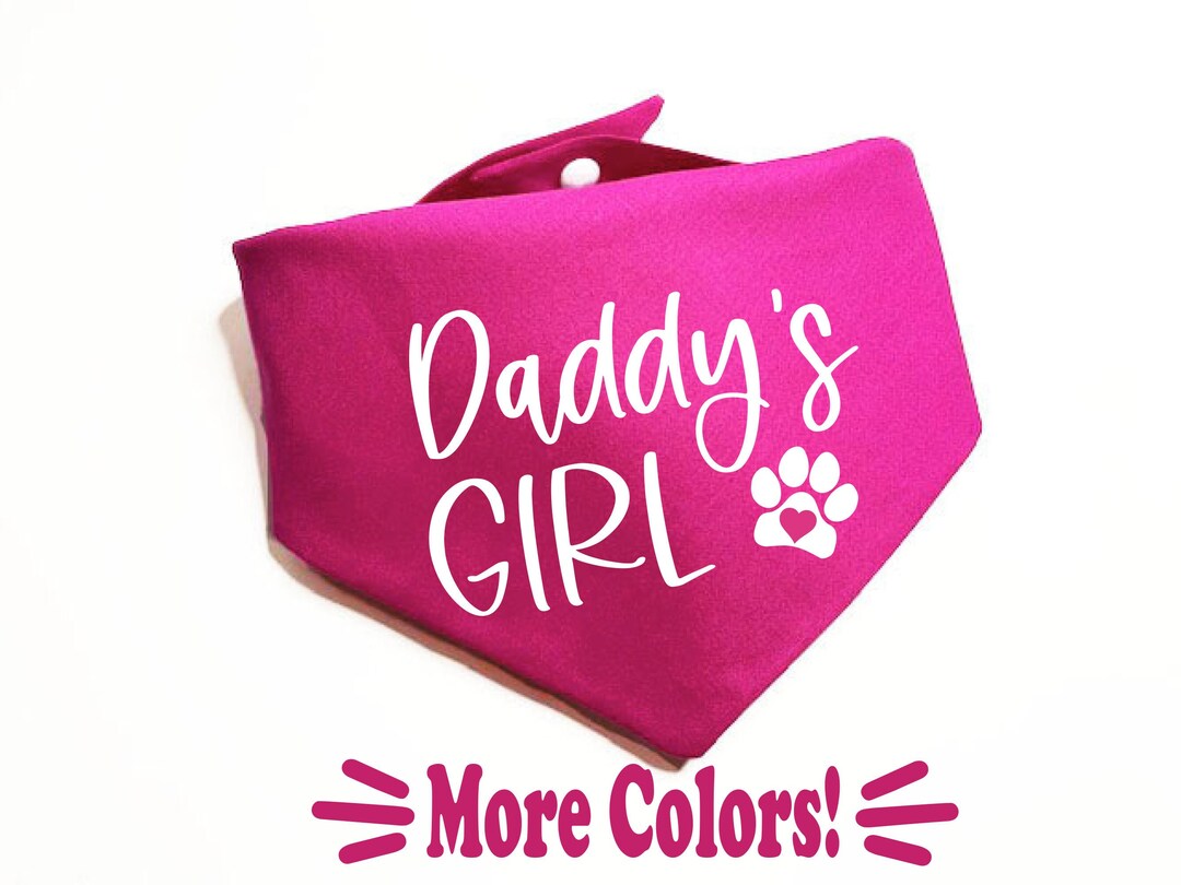 Daddy's Girl Dog Bandana Father's Day Dog Bandana Father's Day Gift Etsy