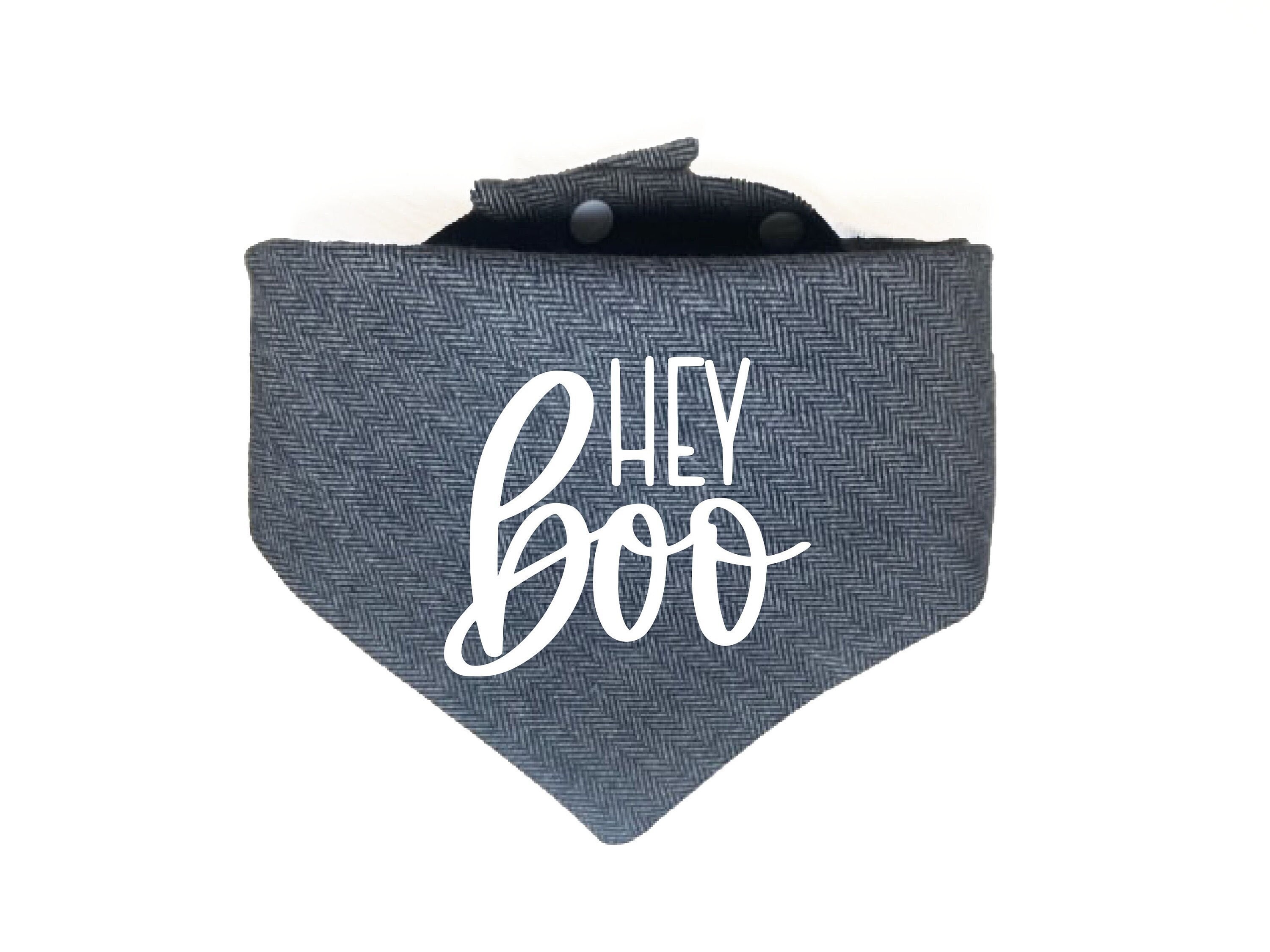 Hey Boo Dog Bandana - Halloween Puppy Scarf Boy Girl