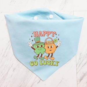 Lucky Charm Dog Bandana | Green St Patrick's Day Puppy Bandanna | March Cat Scarf | Rainbow & Pot of Gold Kitten Triangle | St Paddy's Gift