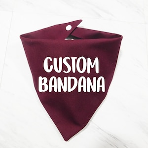 Custom Dog Bandana Personalized Dog Scarf Whoa Dog E Burgundy