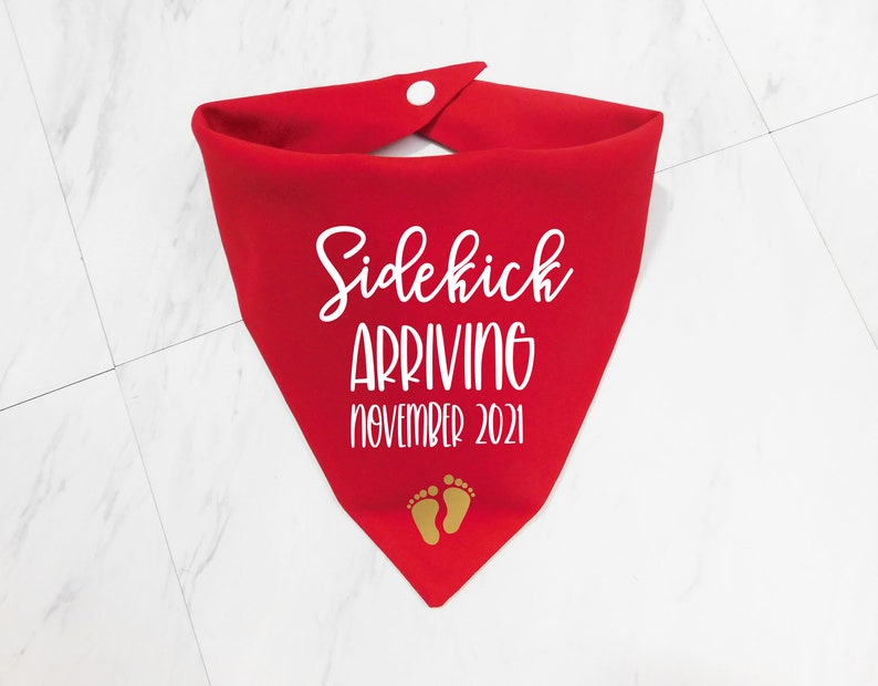 Pregnancy Announcement Dog Bandana Baby Shower Dog Bandana Pregnancy Announcement Dog Scarf Whoa Dog E Sidekick Arriving Dog Bandana