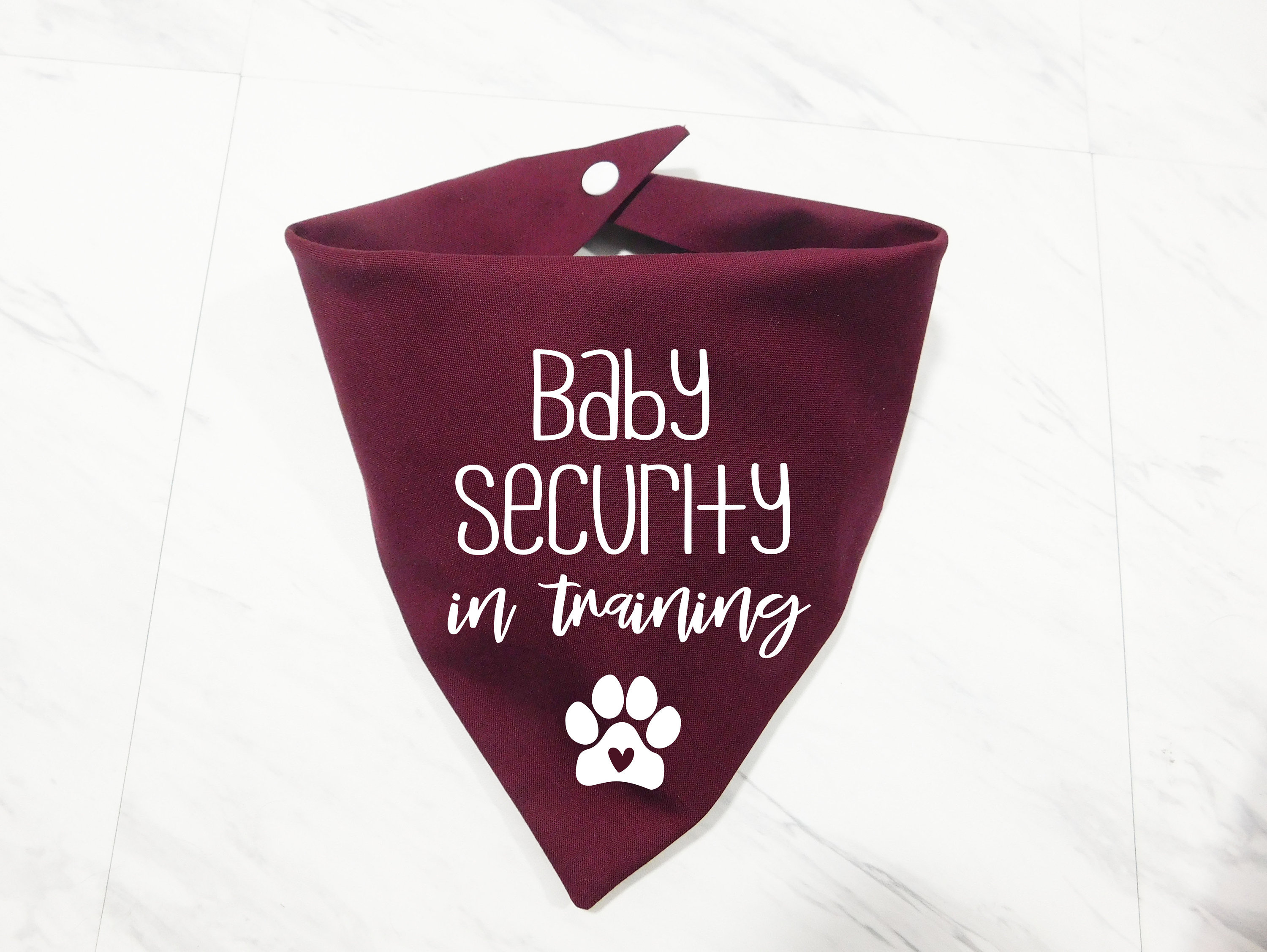 Baby Security Dog Bandana - in Training Pregnancy Announcement Moms Pregnant