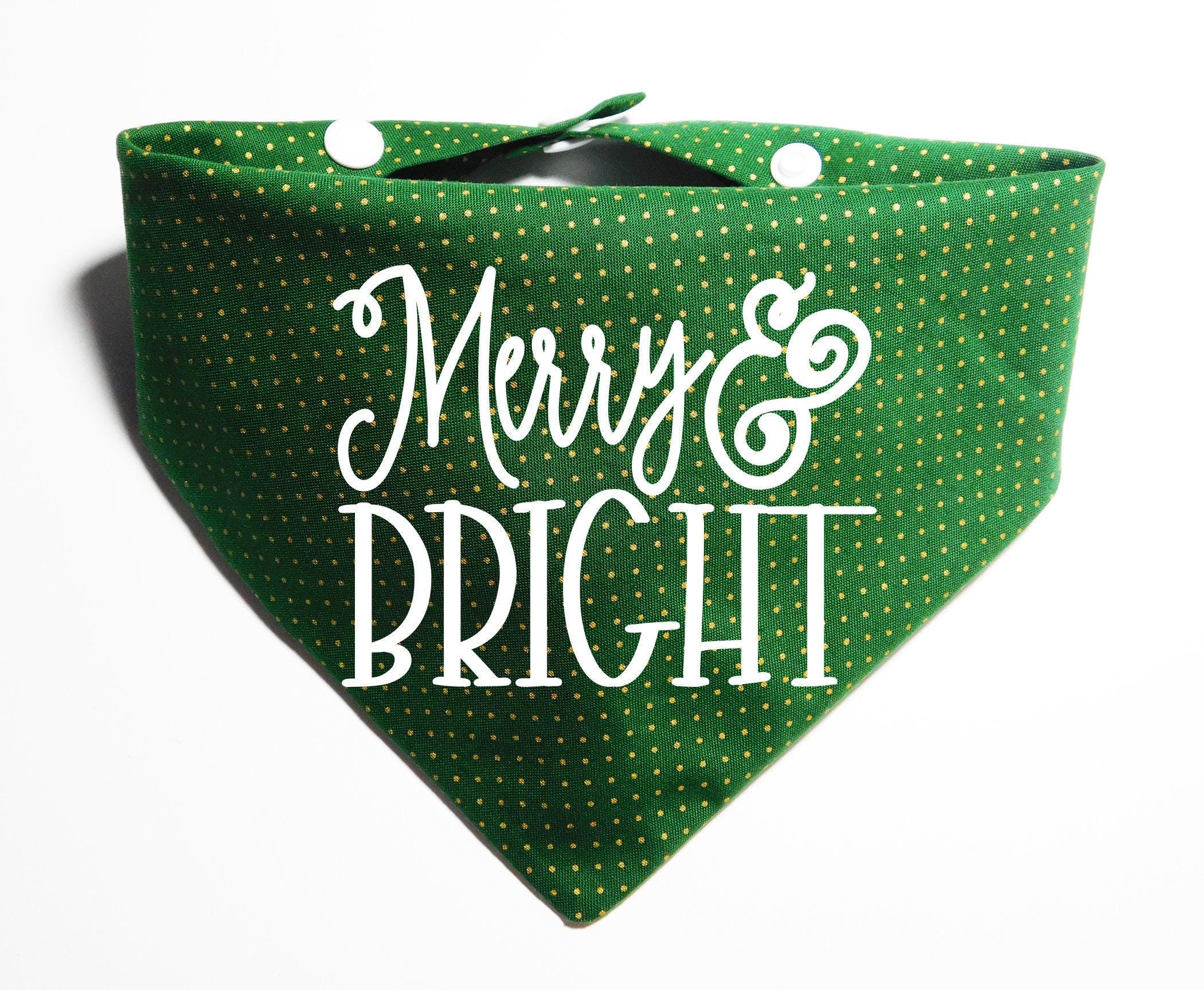 Christmas Dog Bandana - Holiday Merry & Bright Whoa E
