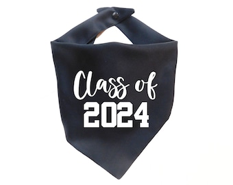 Graduation Dog Bandana - 2024 Graduation Dog Bandana - Class of 2024 Dog Bandana - 2024 Graduation Gift - Whoa Dog E