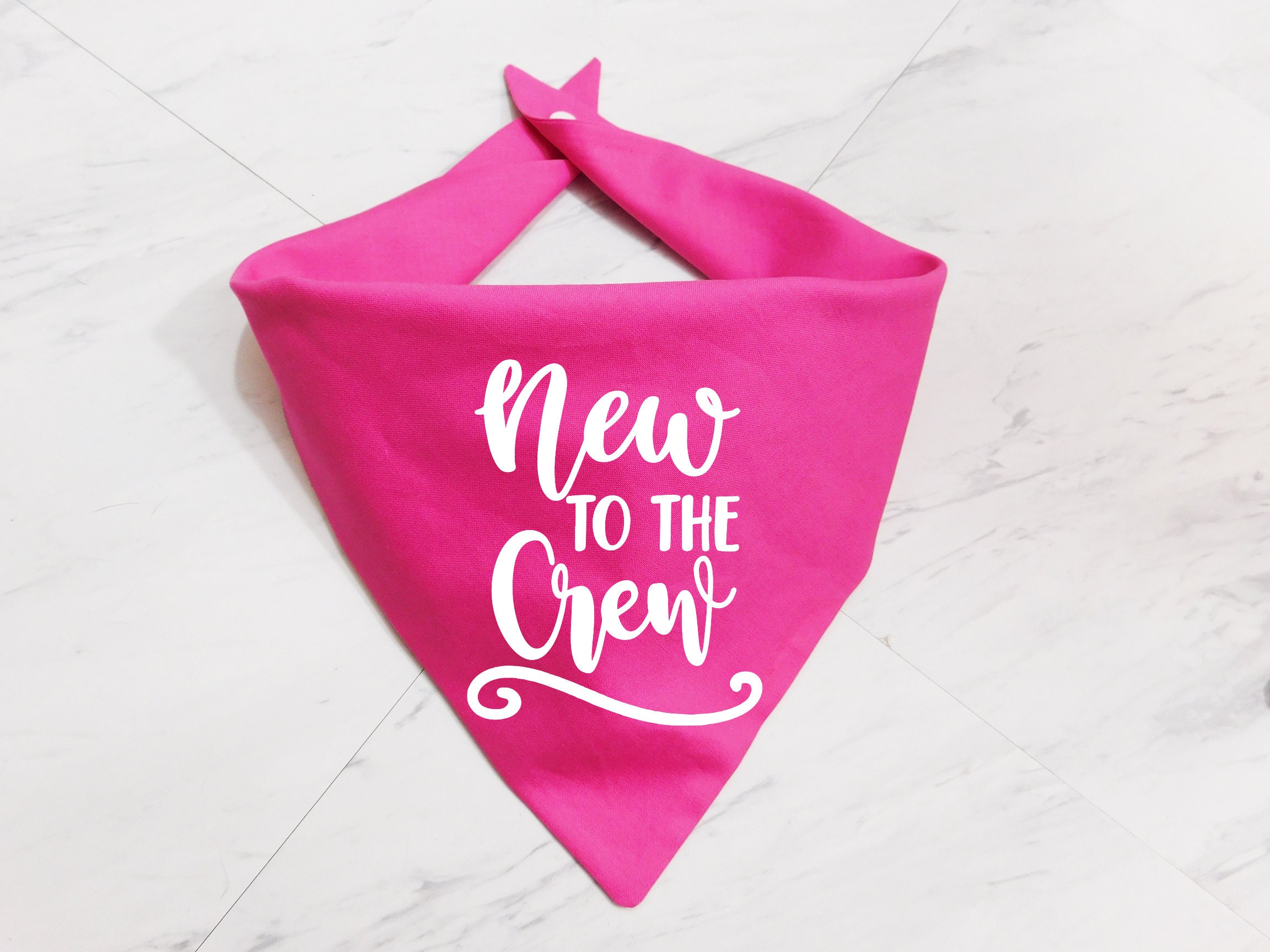 Adopted Puppy Bandana - New To The Crew Dog Whoa E