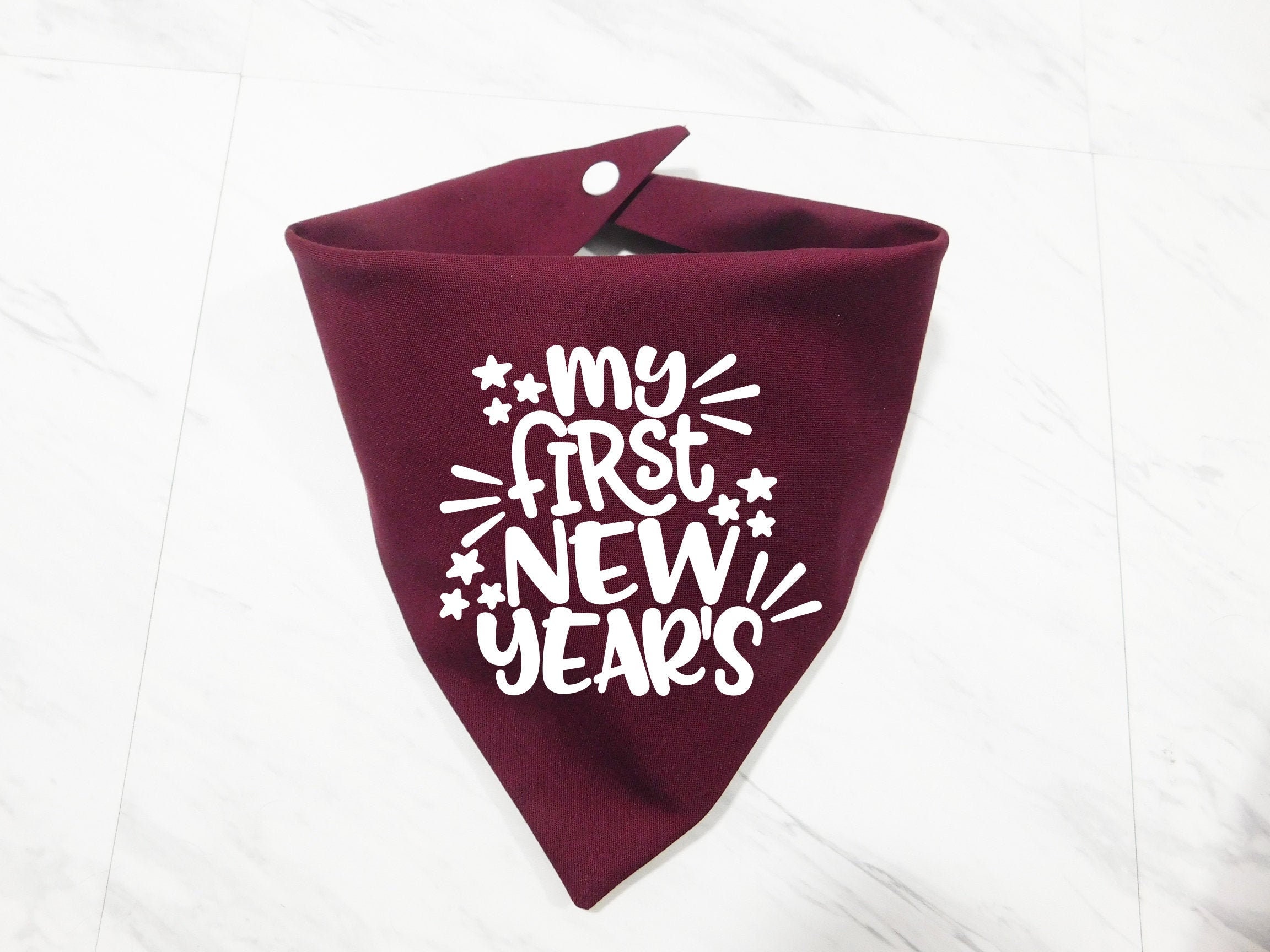 My First New Years Dog Bandana | Year Puppy 2023 - Whoa E