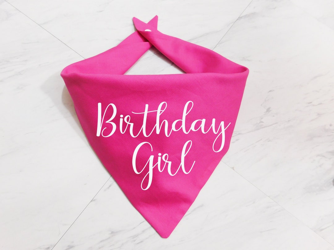 Birthday Girl Dog Bandana Birthday Puppy Bandana Birthday Etsy