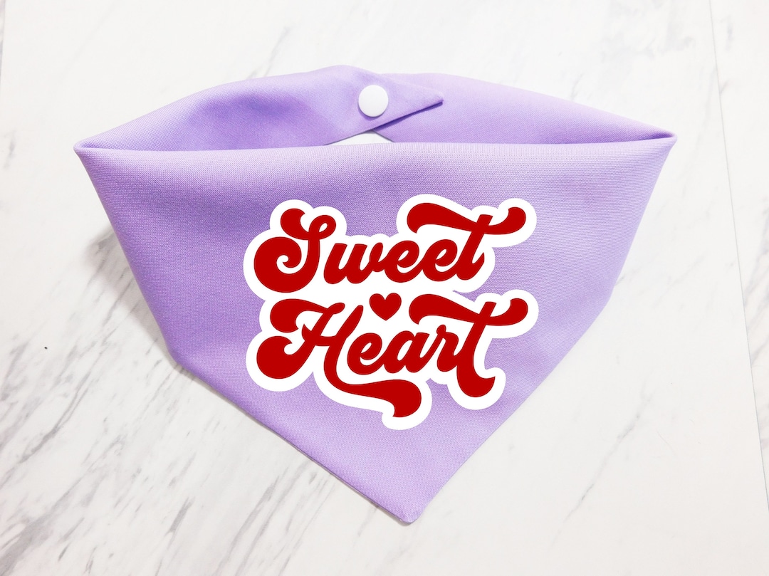 Sweet Heart Dog Bandana Valentine Dog Bandana Valentine's Day Dog Scarf