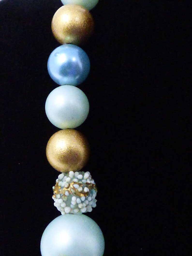 vintage glass necklace and earrings