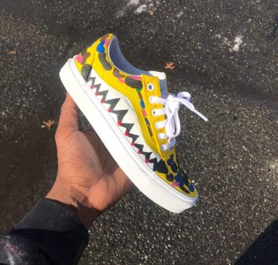 custom vans old skool bape