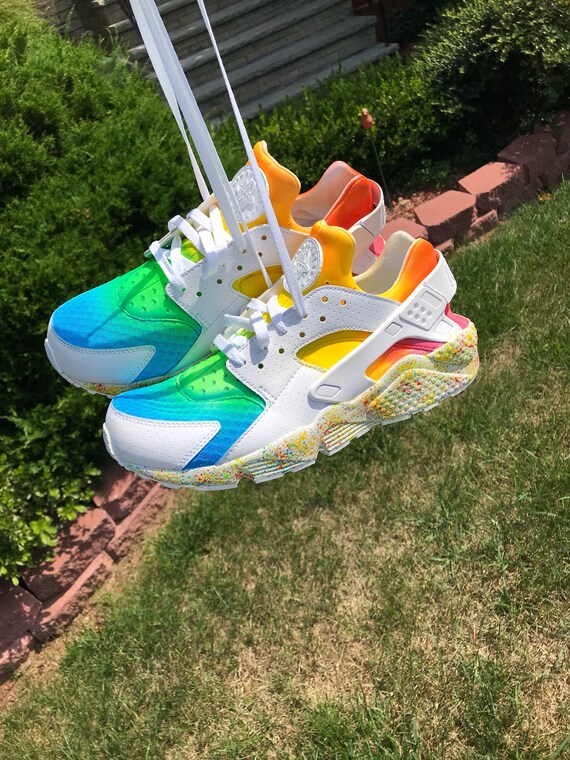 rainbow huarache shoes