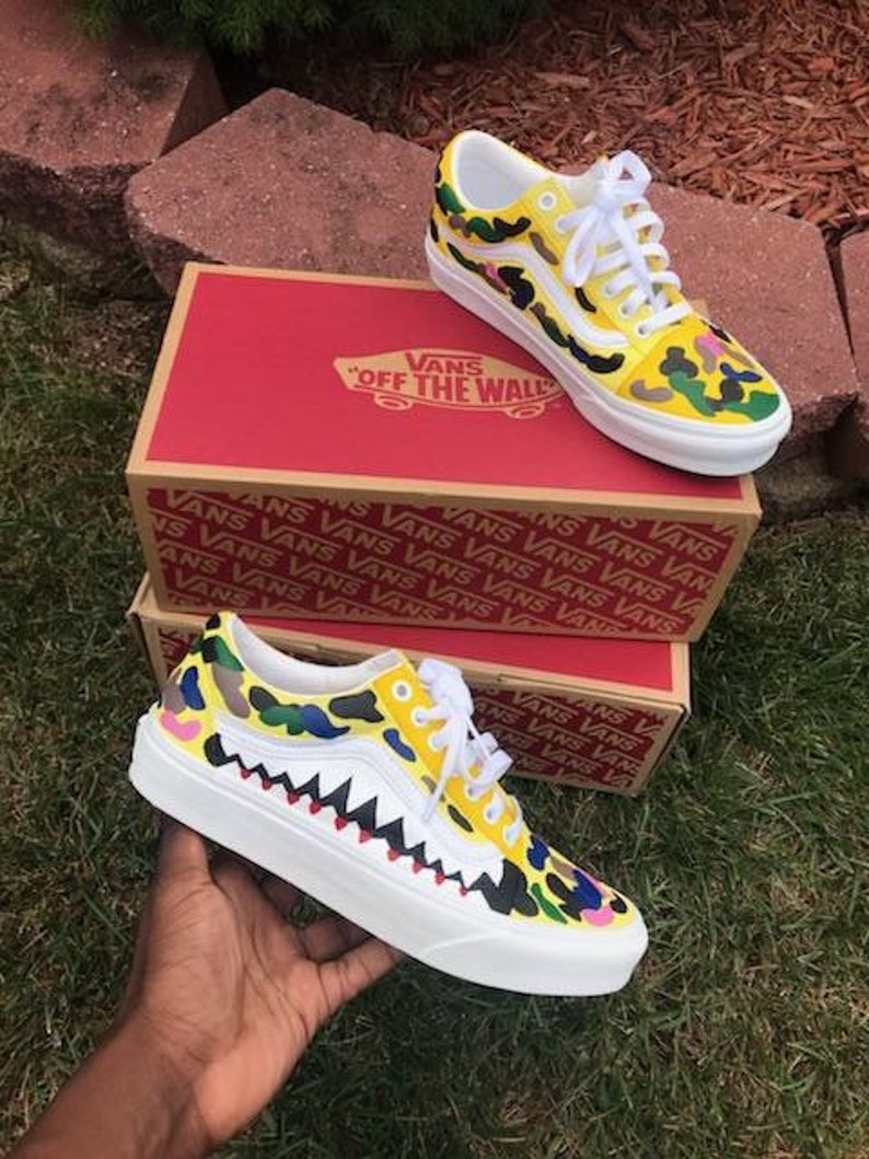 custom yellow shoes
