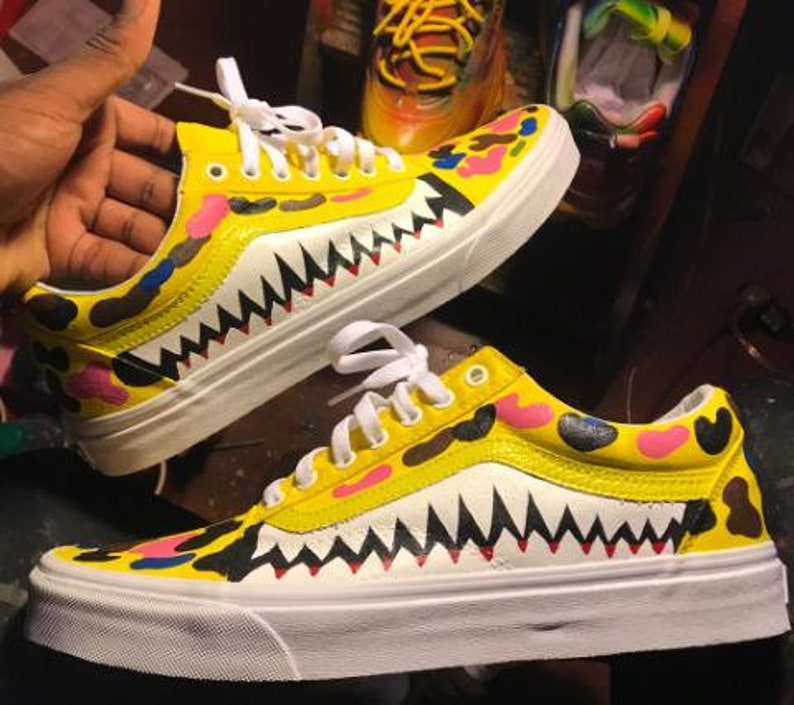 bape vans yellow