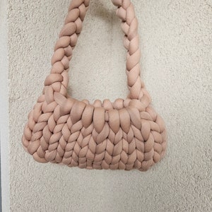 Sac crochet Vivi vieux rose
